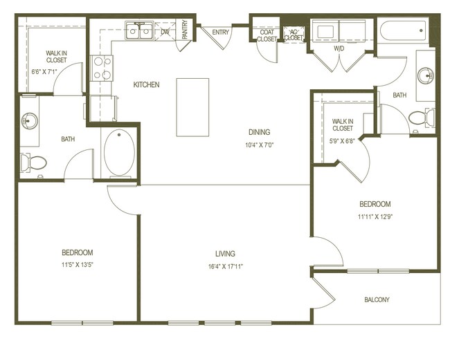 Unit 444 343 floor plan